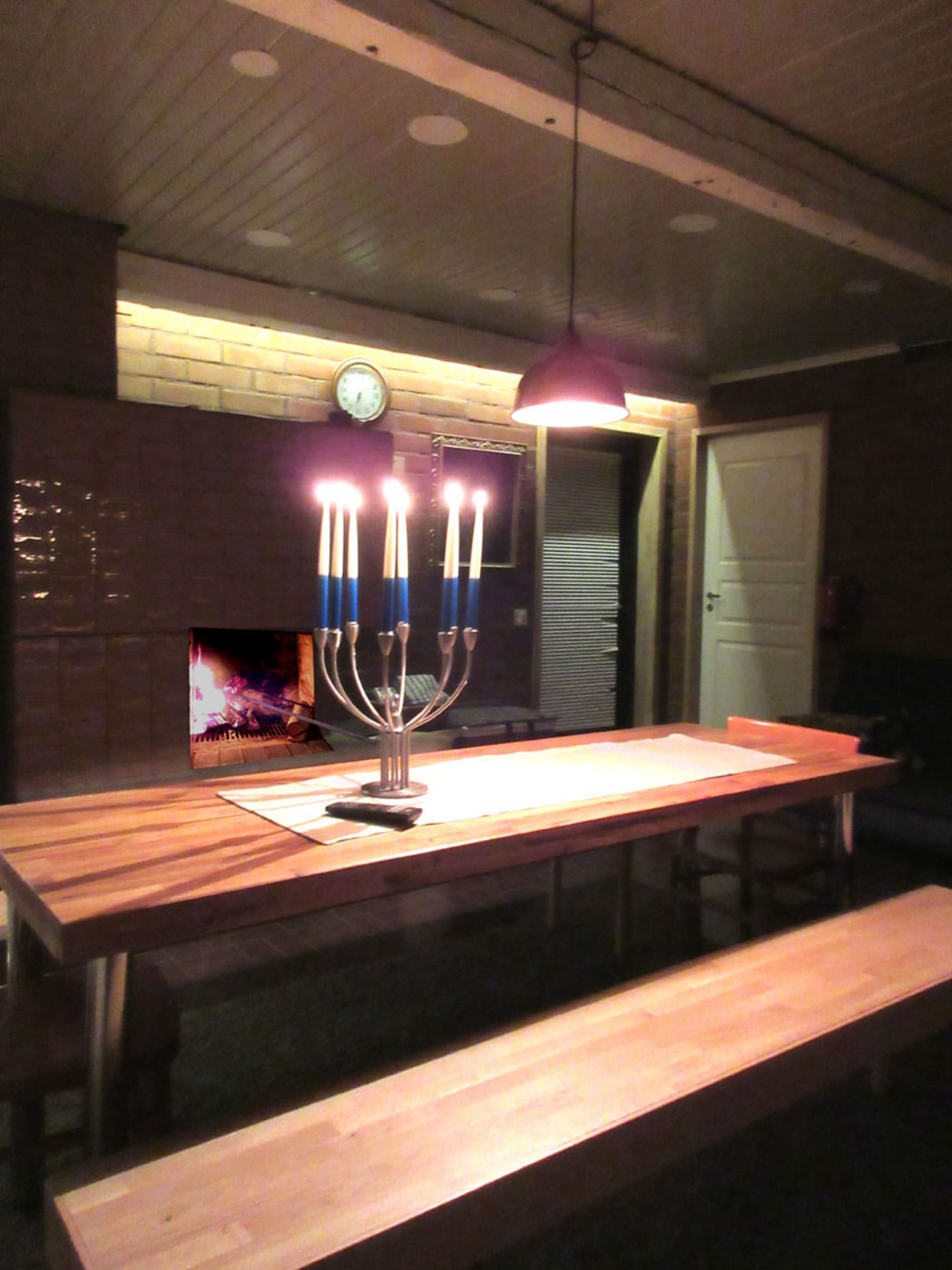 Fireplace premises in Sauna area