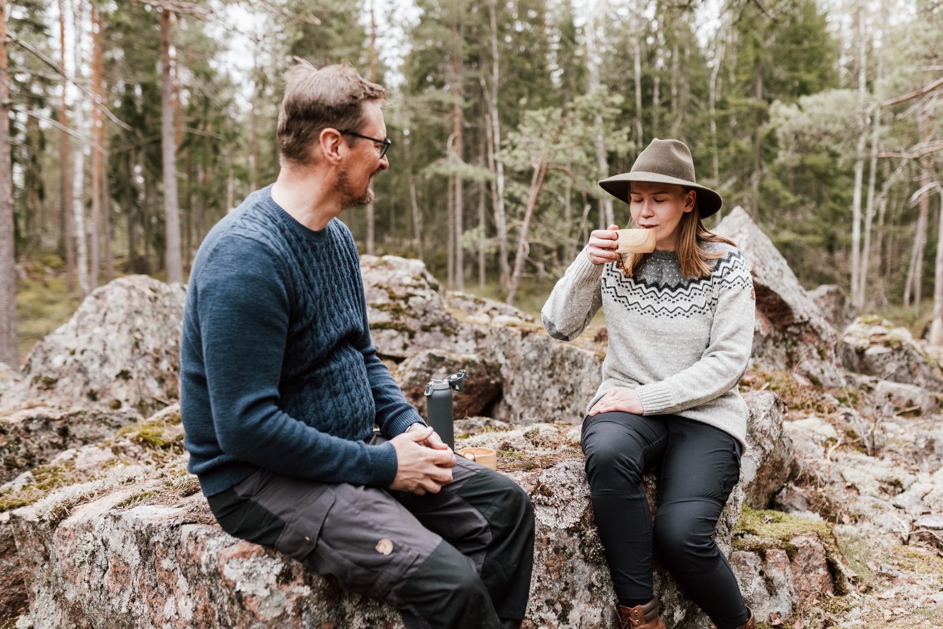 Enjoying outdoors at Pyterlahti Granite Quarry 
