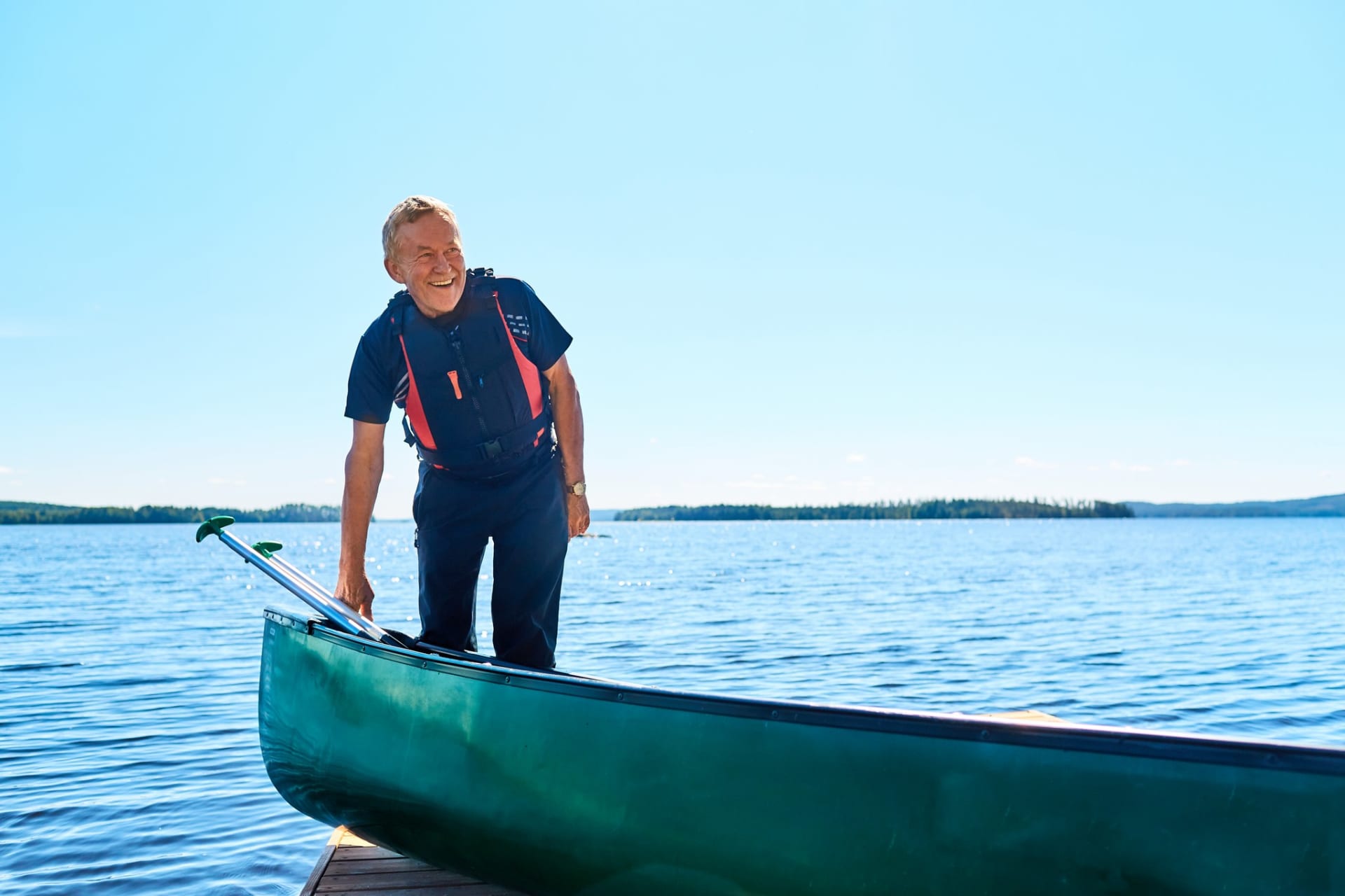 Canoeing on lake Pielinen