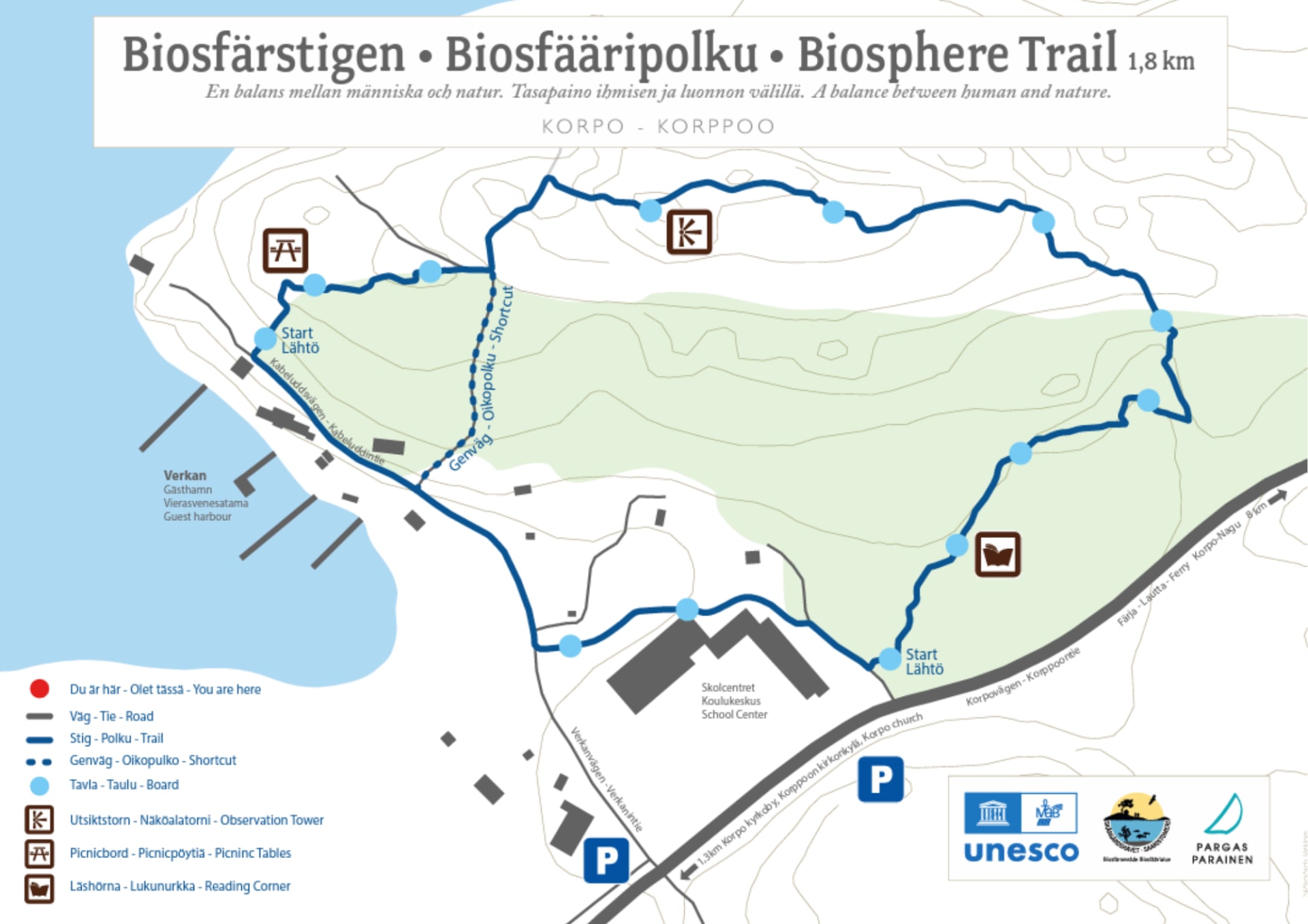 Karta biosfärstigen Karta biosfärstigen