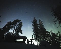 Starry night at Kaunisharju Observation Point