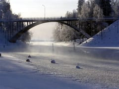 Jääkellunta Oravin kanavassa
