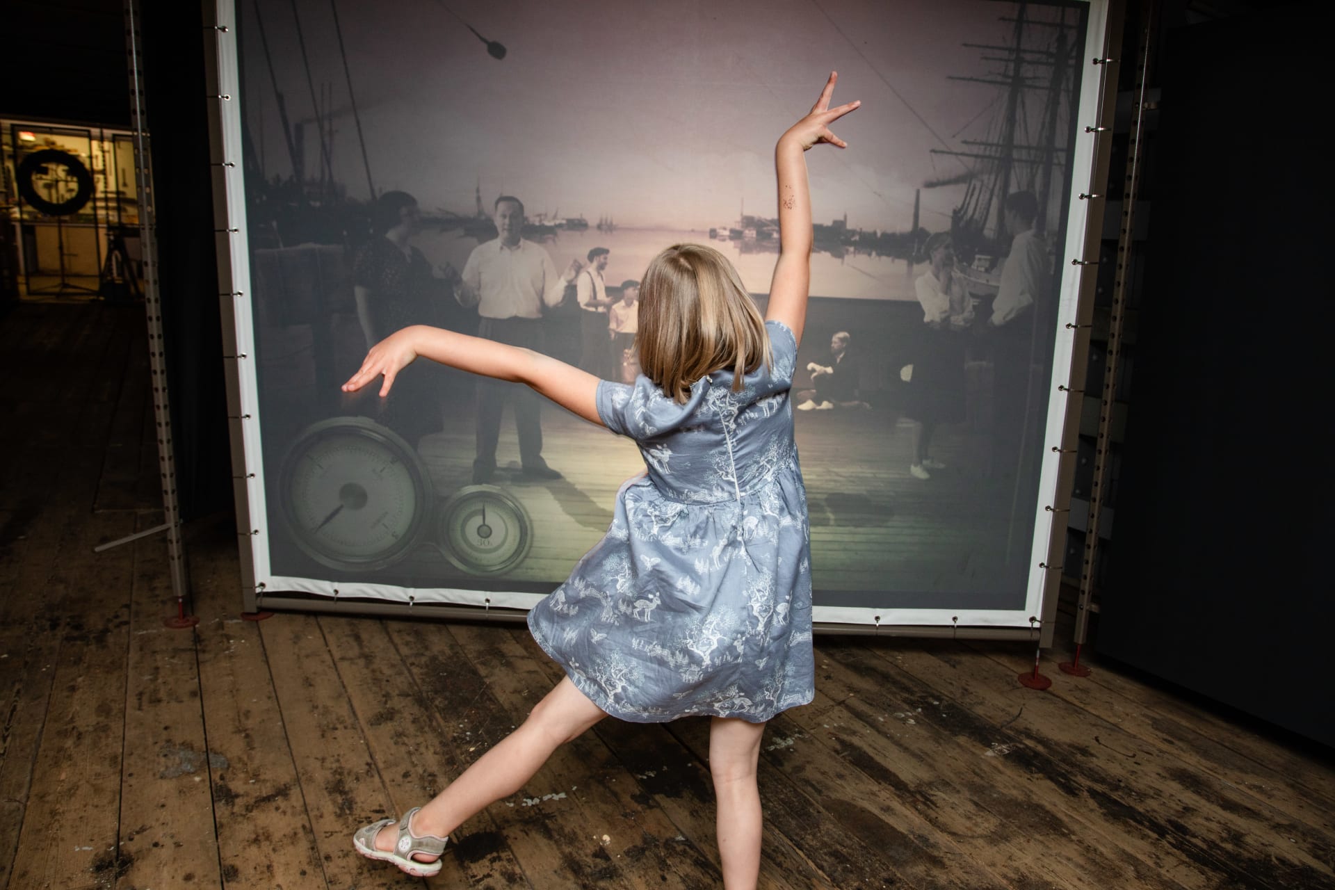 Visitor dancing