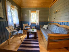 Mökki - the cottage - livingroom - spring to autumn
