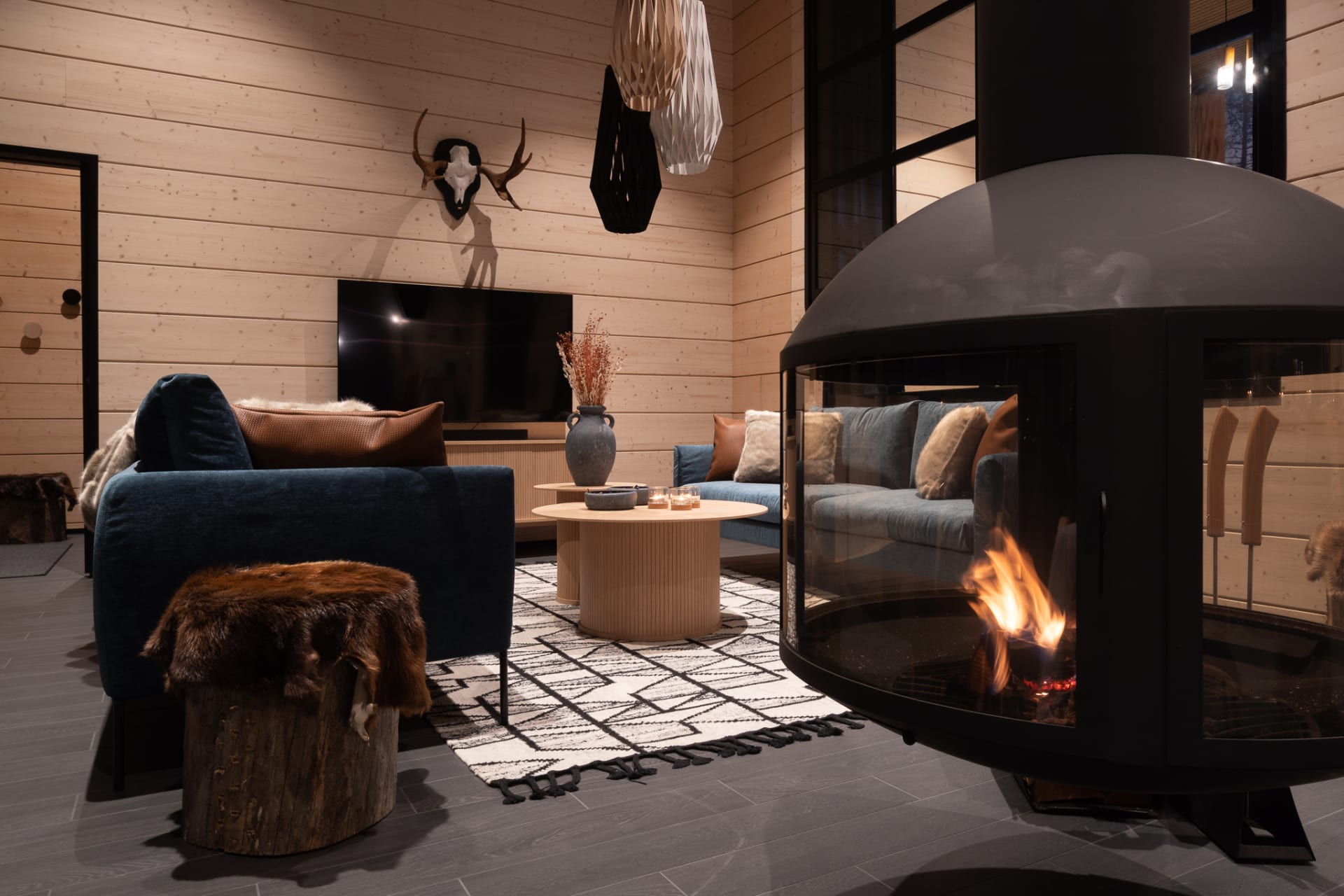 Fireplace at living room, bioetanoli fire
