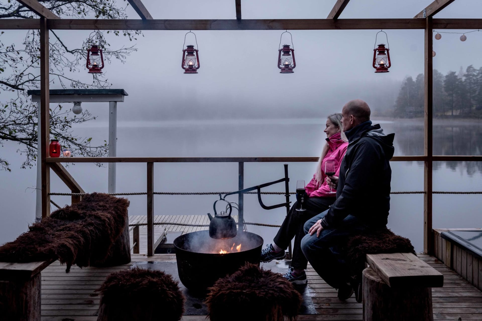 Nauti pannukahvit rannassa