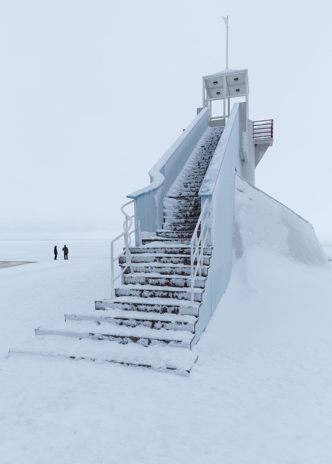 Nallikari lighthouse in winter.