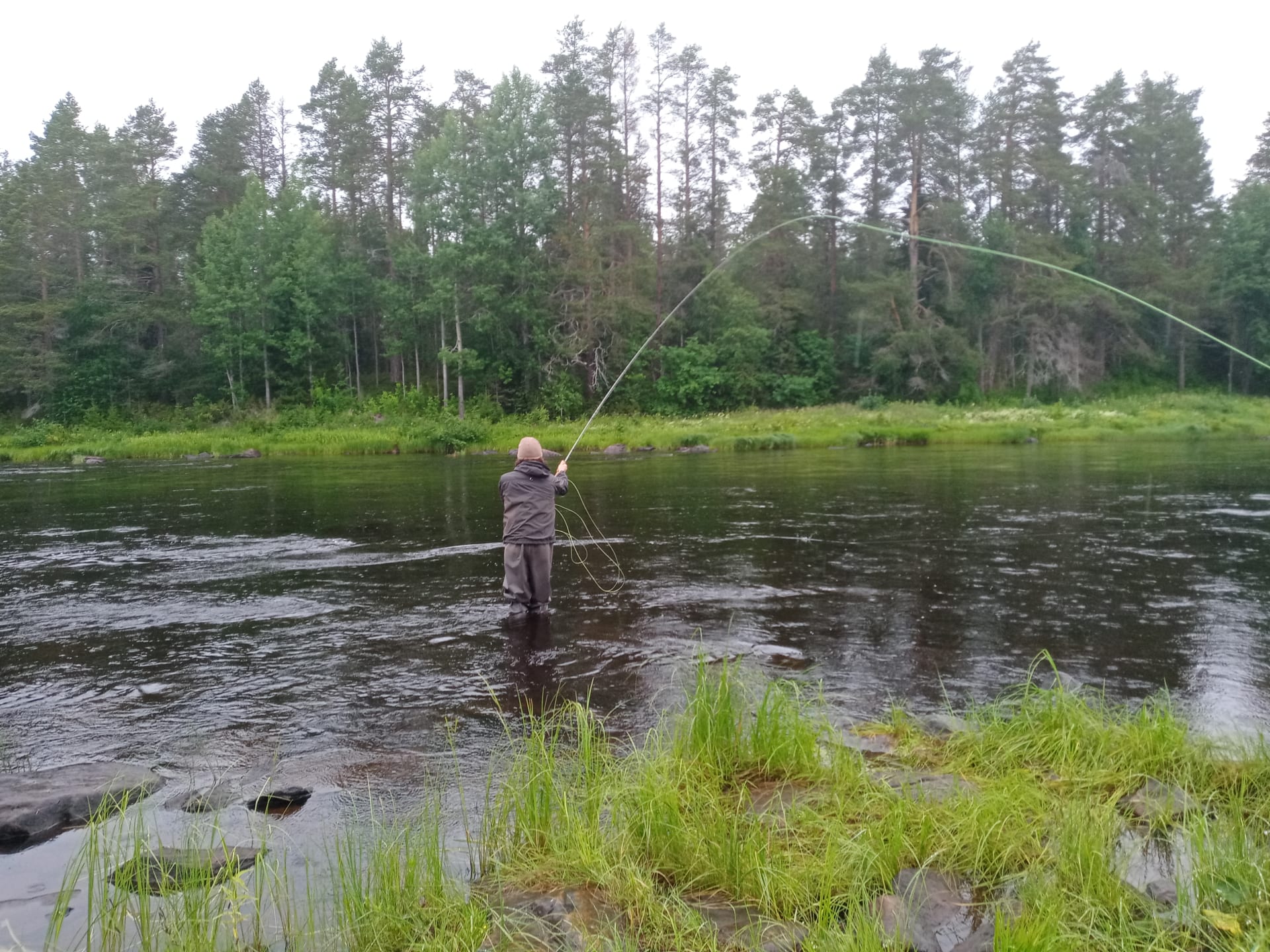 Fly fishing on smaller scale river