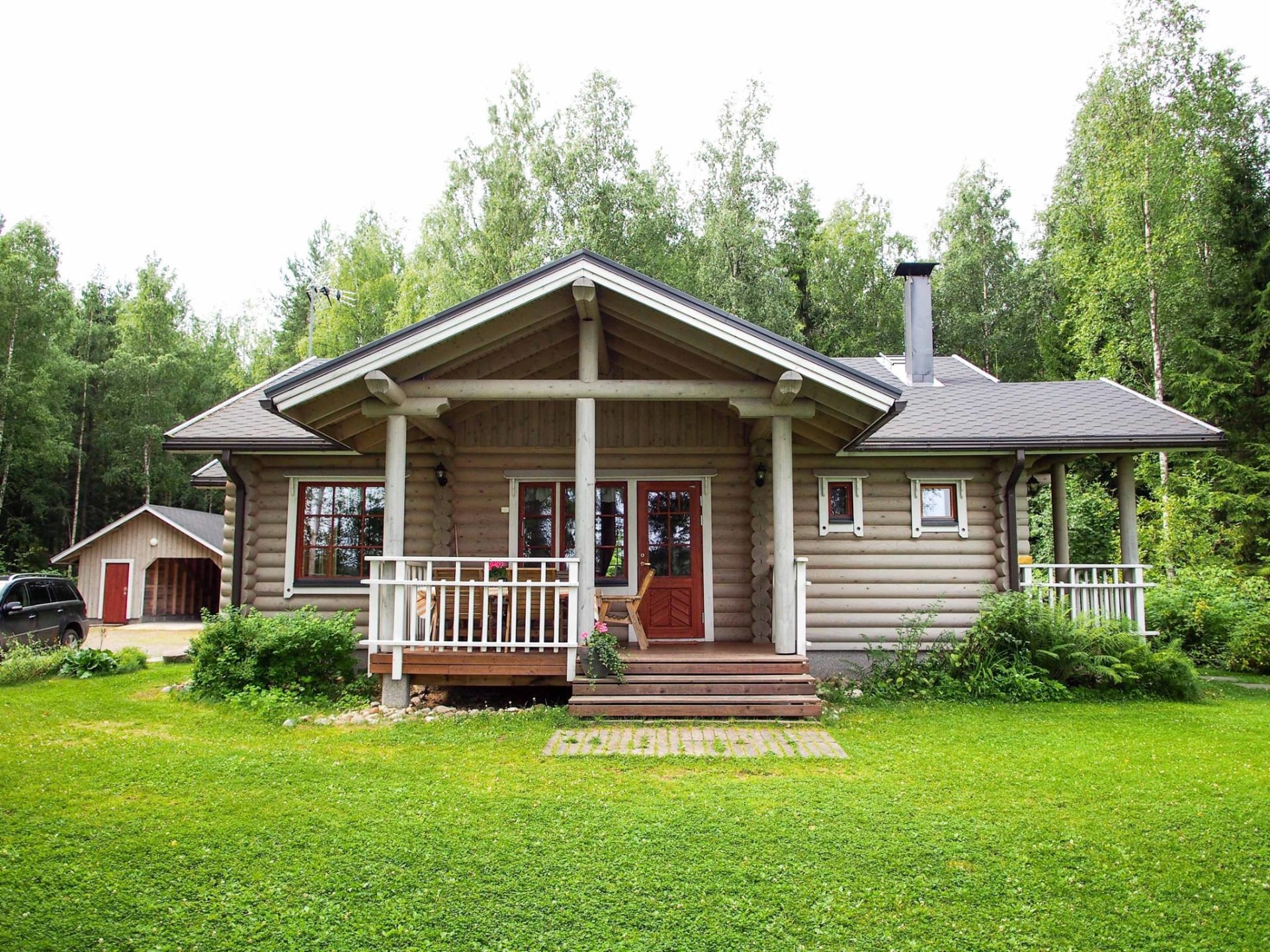 Yellow cottage.