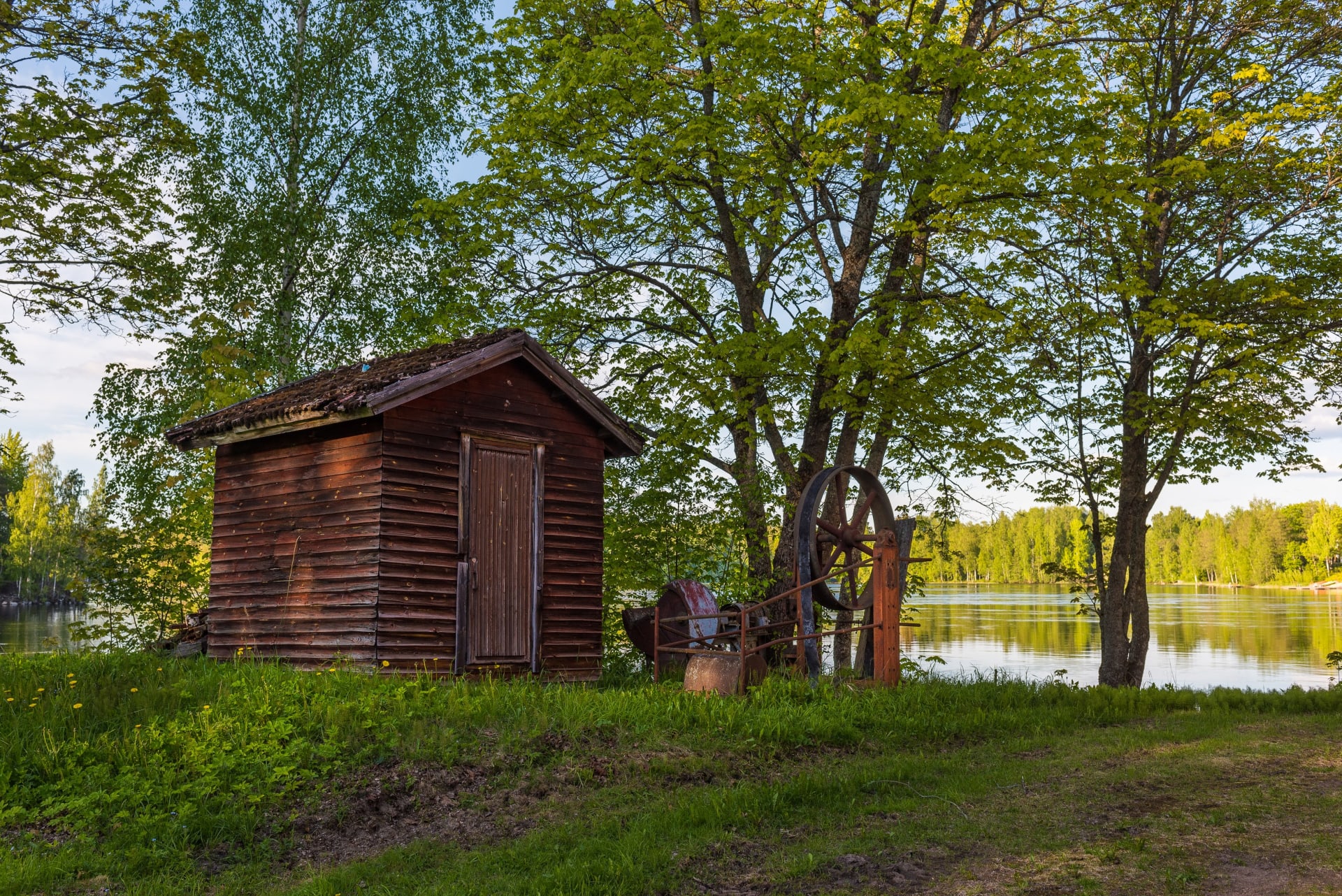 Piharakennus kesällä