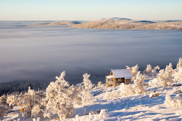 Santa's Cabin in winter