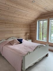 The spacious villa features five uniquely designed bedrooms, offering comfort and privacy for guests. See more details from our website.