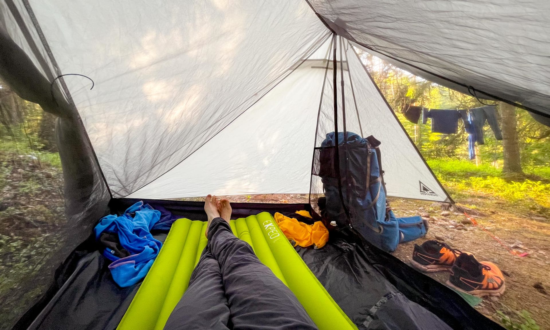 Sleeping in a tent in Nuuksio