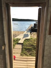View from sauna to the lake