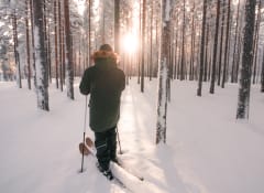 Liukulumikenkäilyä Rokualla