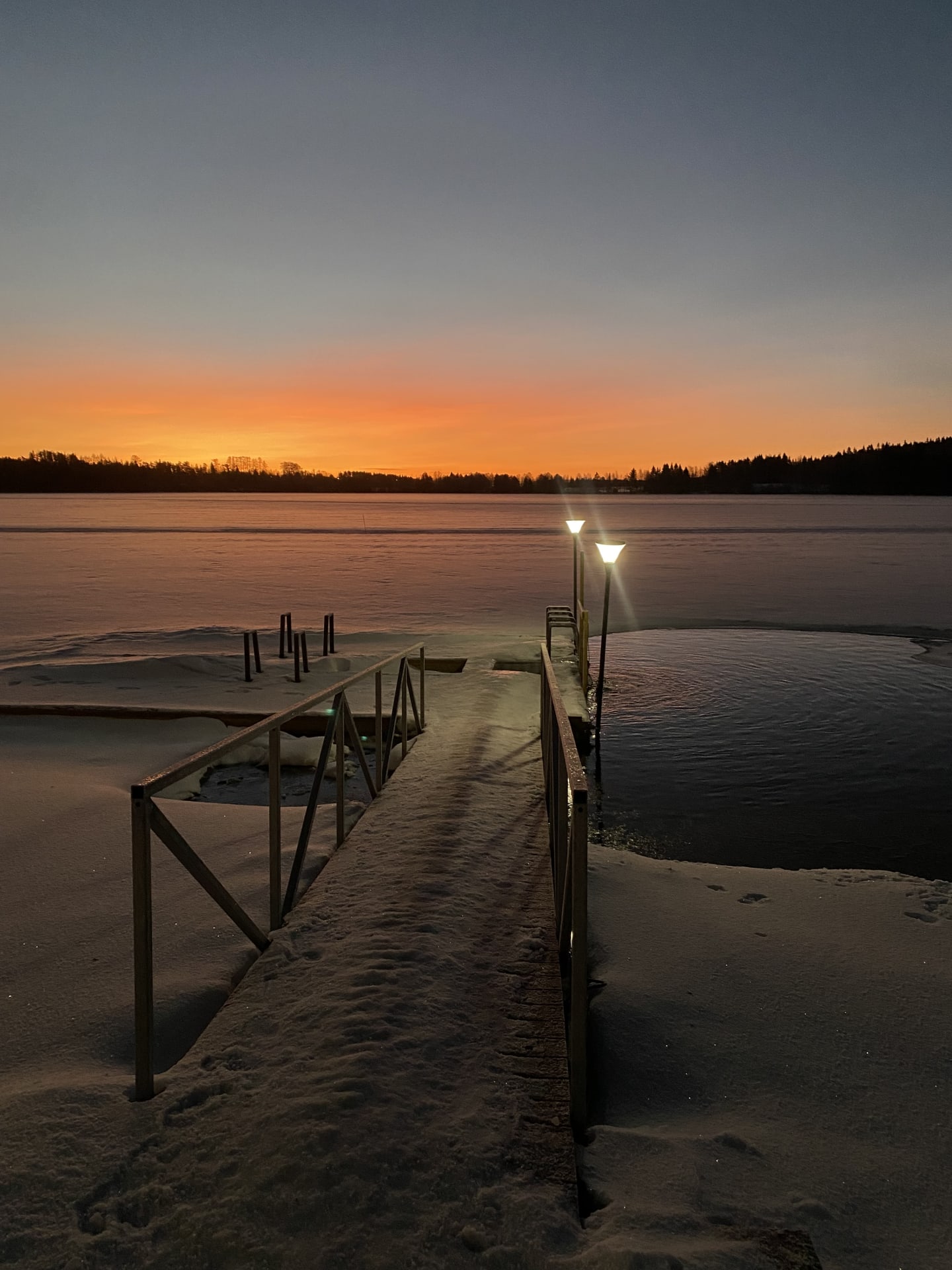 Ice Swimming + sunrise