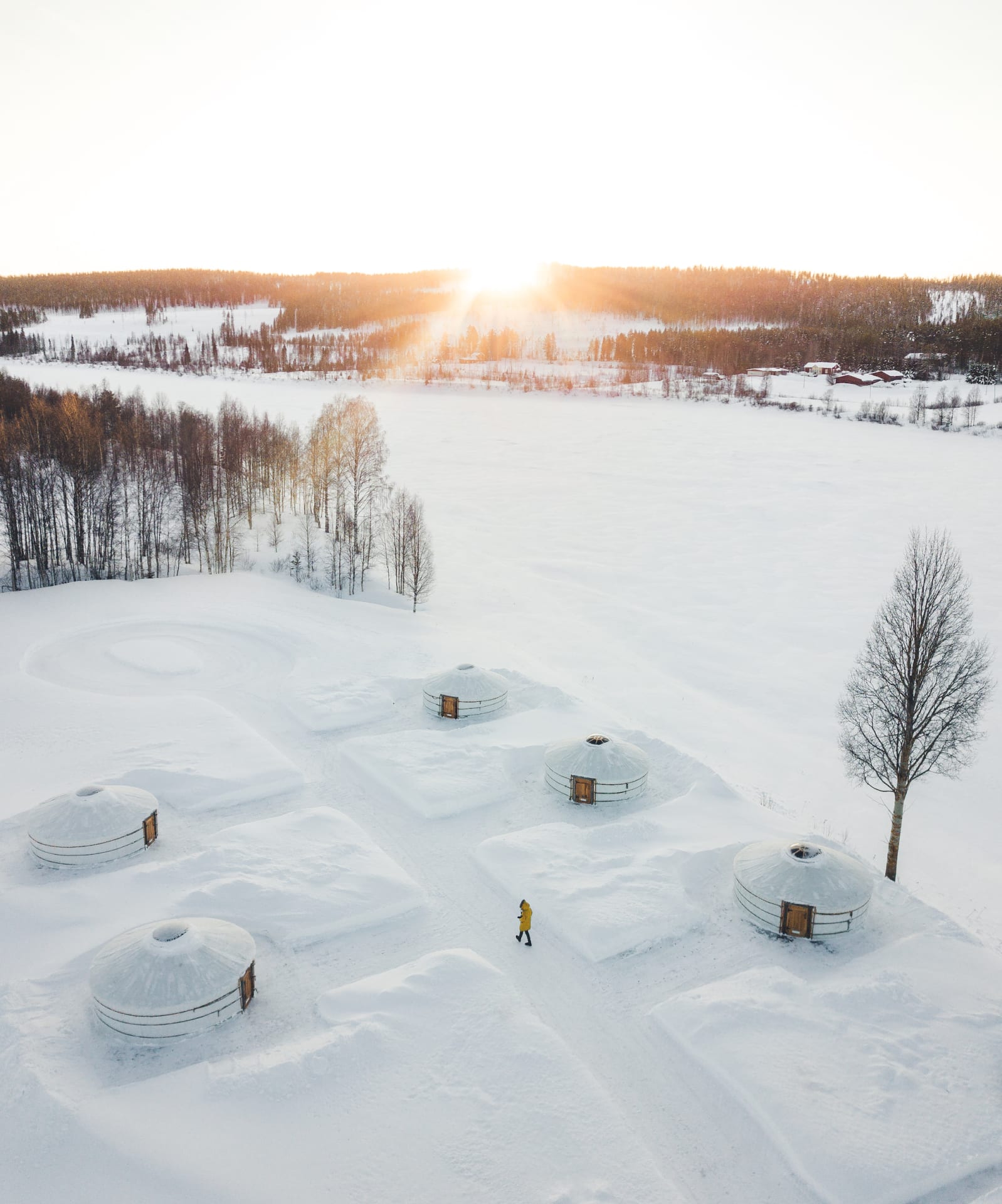 Cozy and warm Arctic glamping