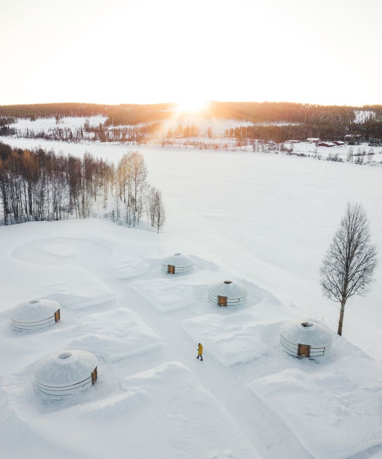 Cozy and warm Arctic glamping