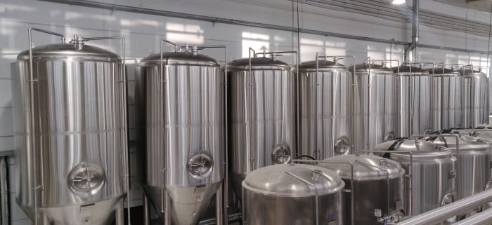 Fermentation tanks at Iso-Kalla's Brewery