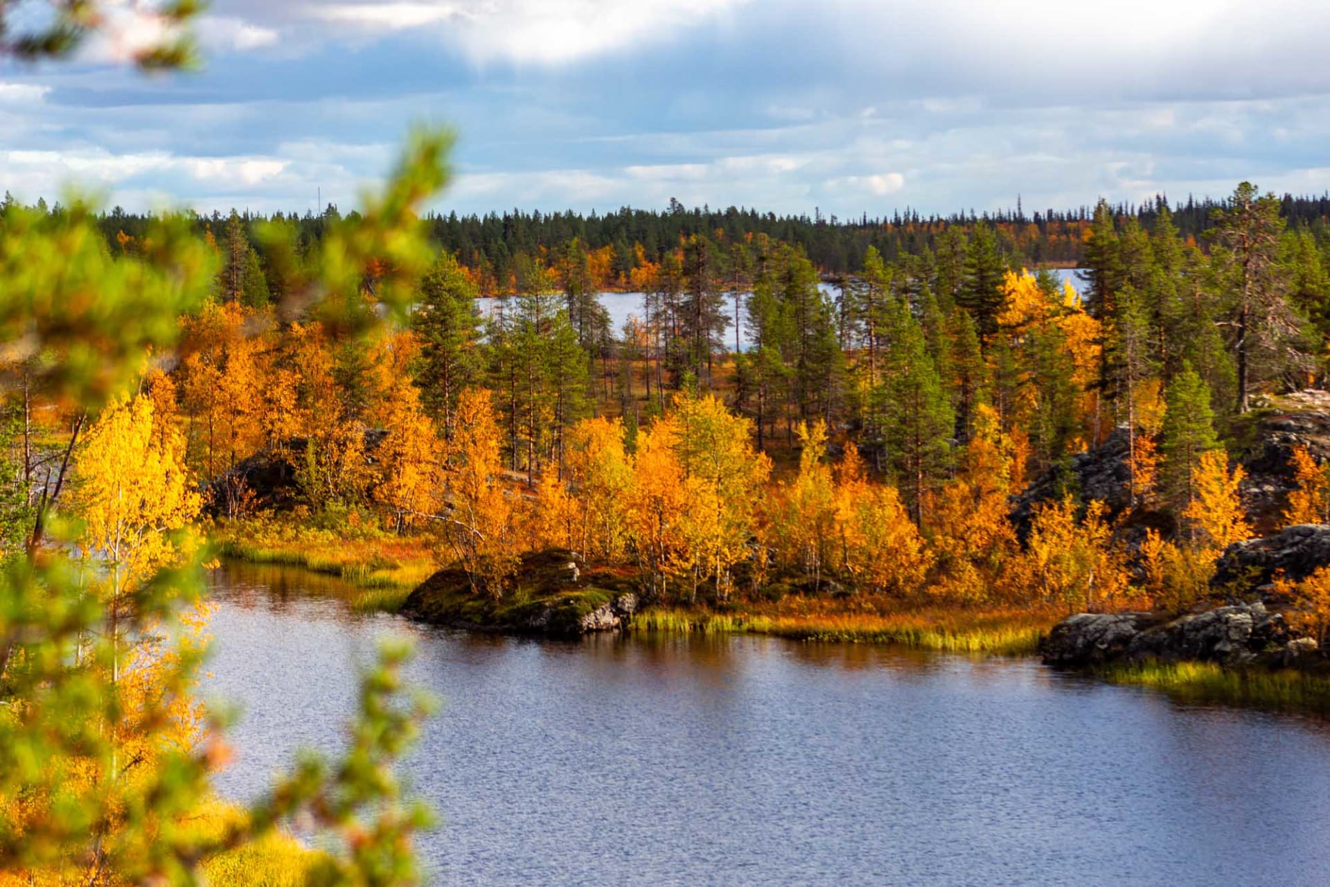 lake in autumn colours