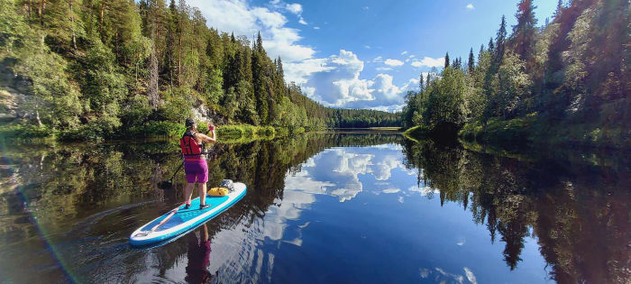Outdoor Passion Finland SUP excursion along Oulanka river
