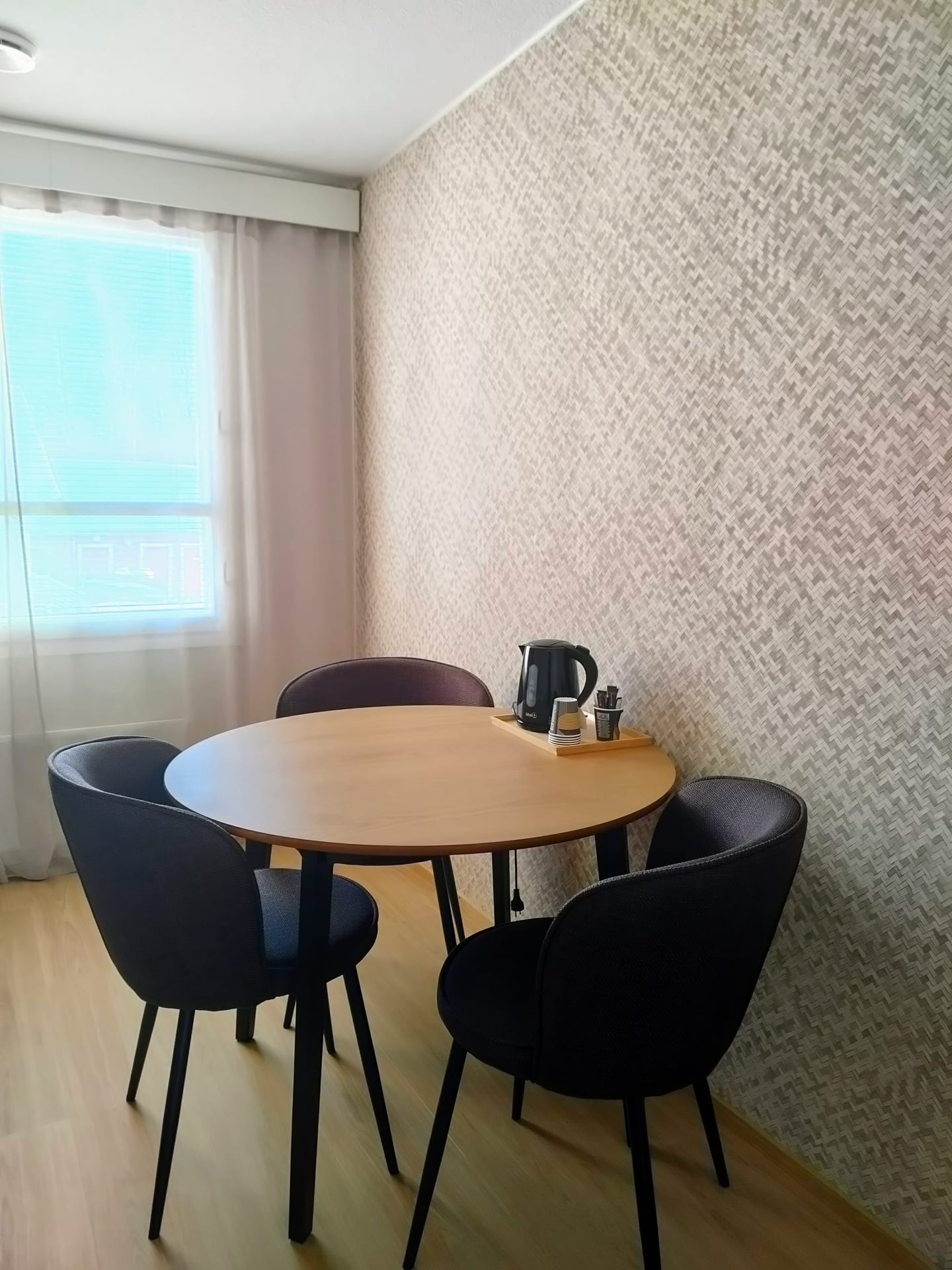 Twin room table for remote work, snacks or game night
