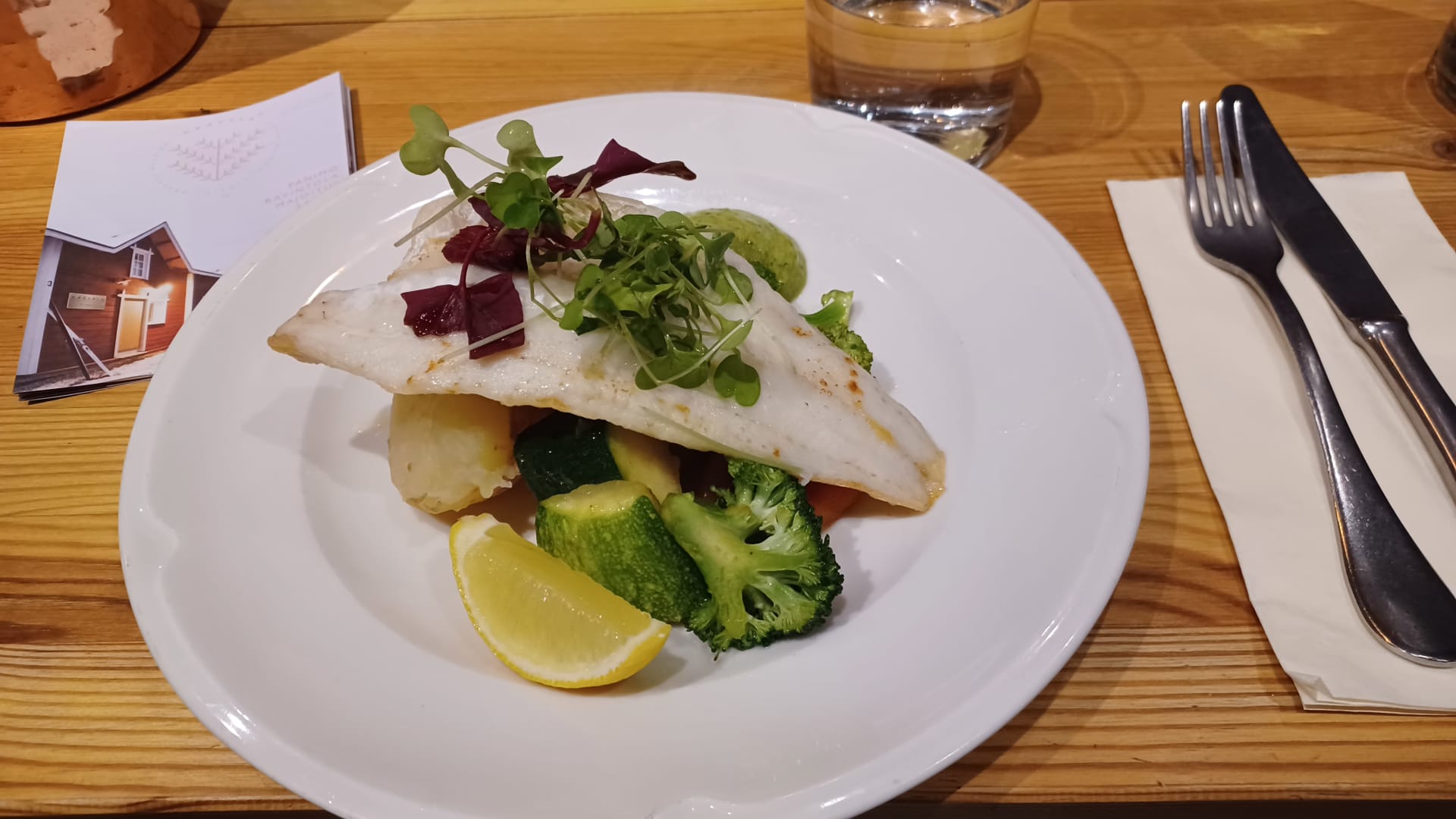 The main course in Haapala Brewery Restaurant