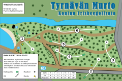 Murron koulun frisbeegolfkartta