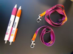 Oulu city brand pencils and lanyards.
