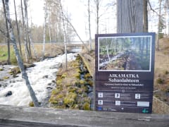 Step to the history of the old sawmill-village with the help of AR-app.
