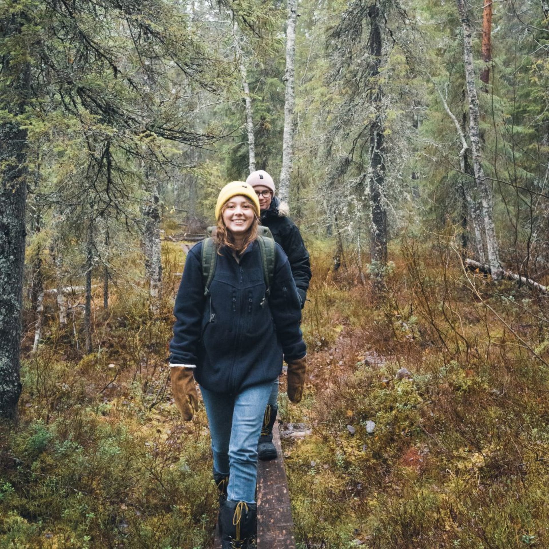 Magical forest hiking adventure