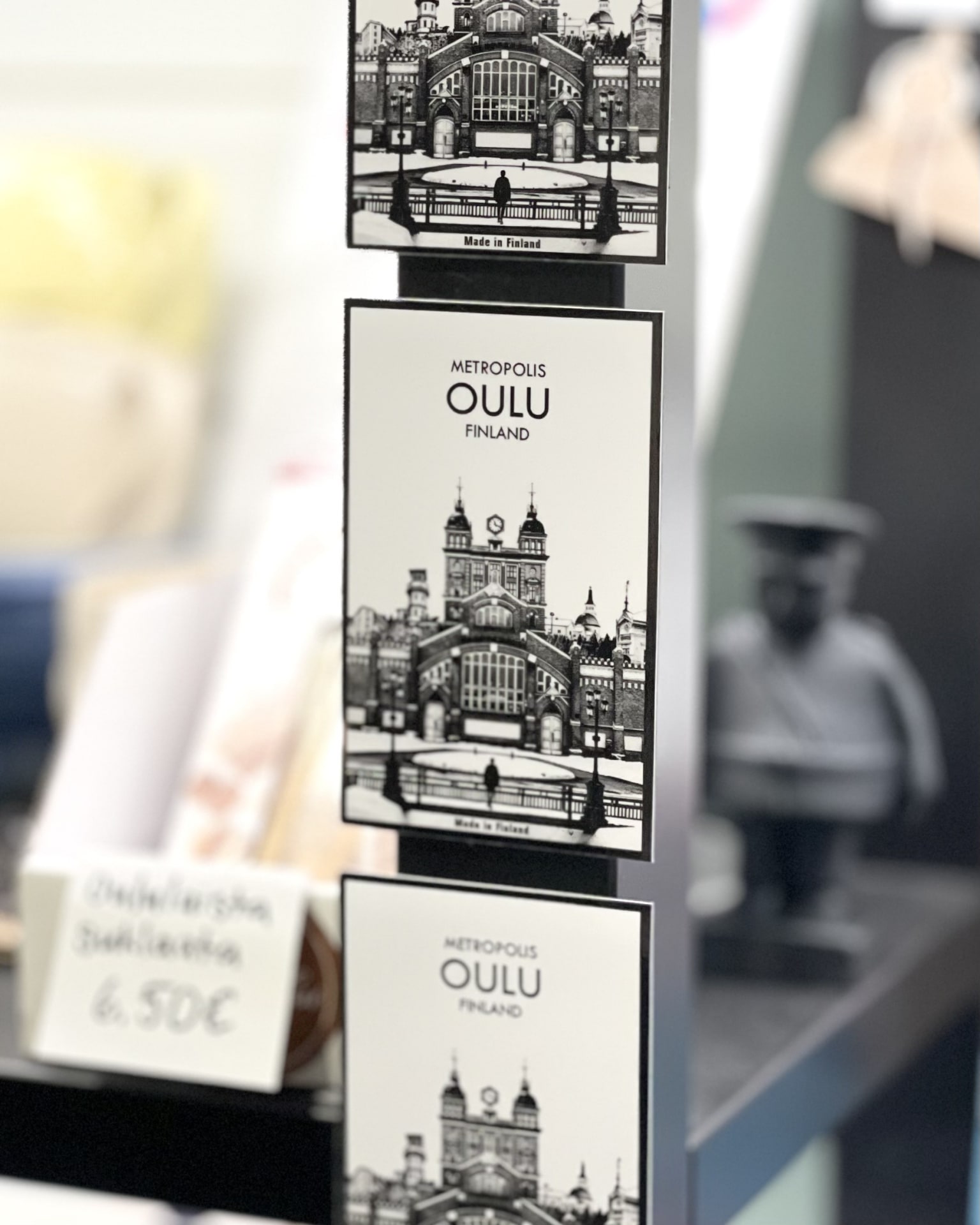 Metropolis magnet in Oulu shop.