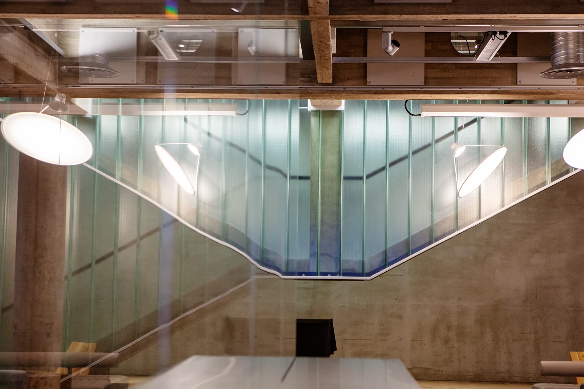 Detail of the staircase, leading from ground floor to 1st floor.
