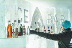 The Ice bar in the SnowHotel