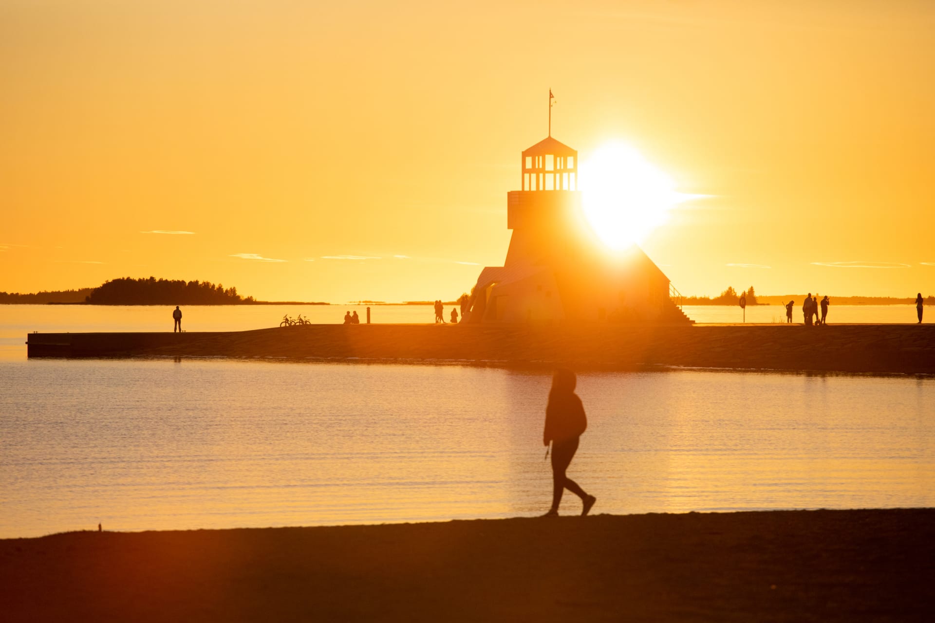 Nallikari beach sunset.