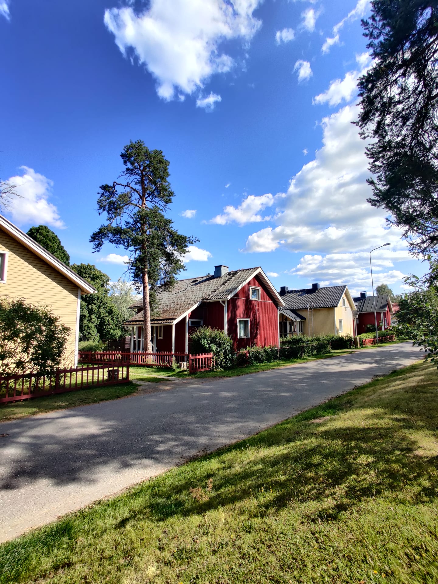 Old wooden houses in Karjasilta.