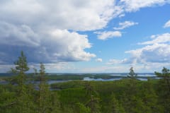 View from the Summit of Neitvuori to Lake Luonteri.