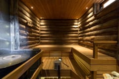 sauna in cabin