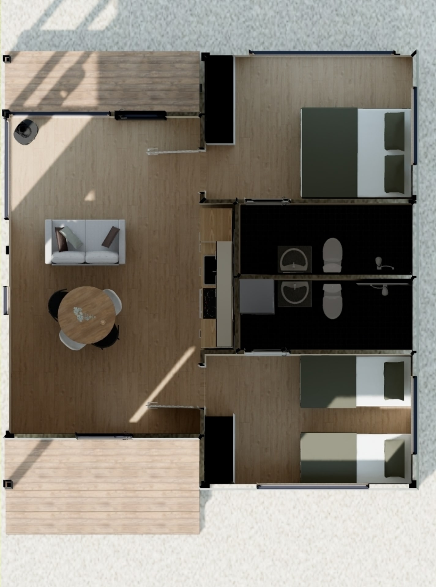 Lakeside Chalet for 4 layout