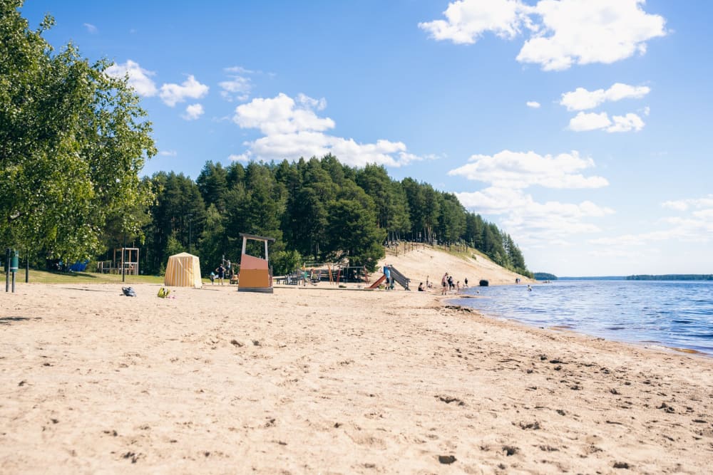 Hiukka beach in summer