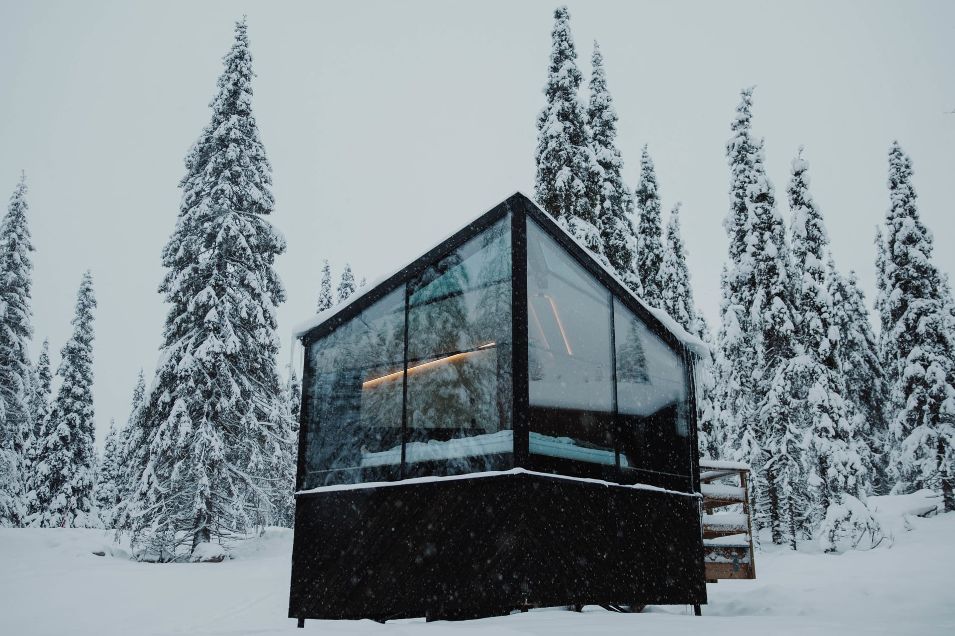 Close-up shot nature igloo, Magical Pond Winter 