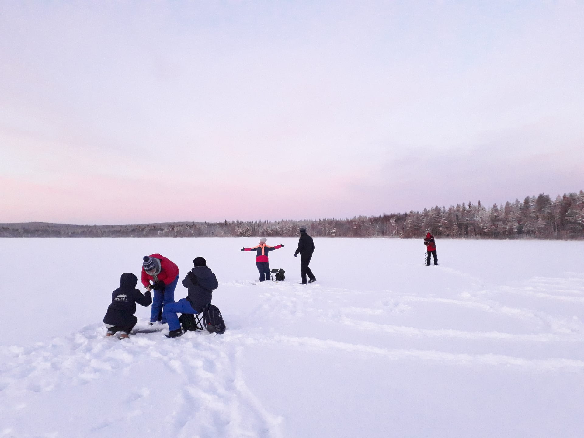 group on the ice