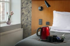 Coffee and tea set at Hotel Lasaretti