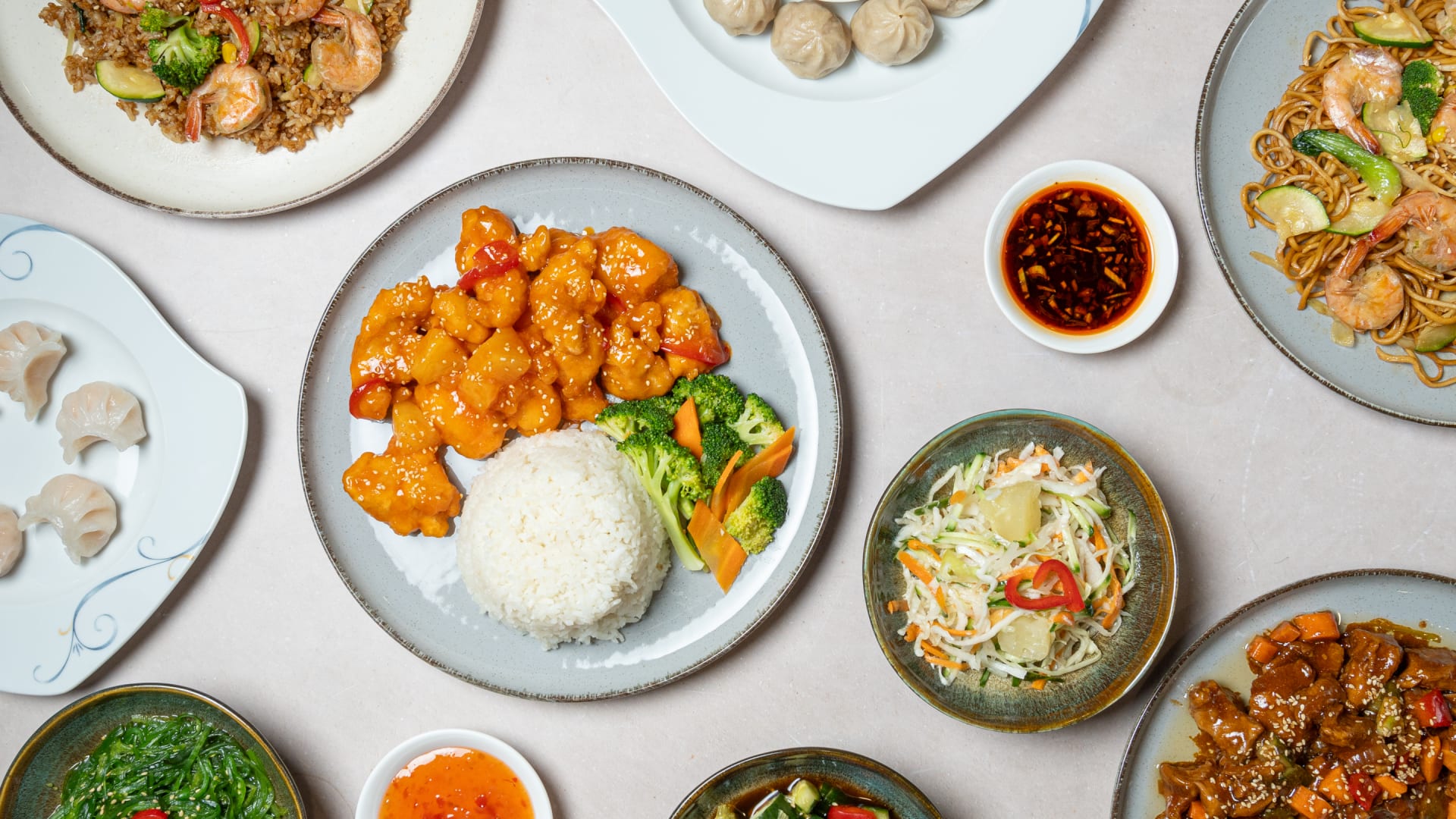 Asian cuisine platter