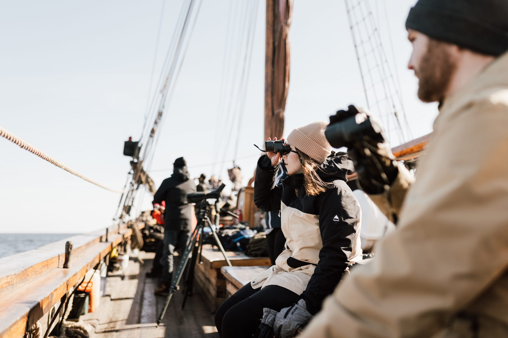 Sailing ship Vivan takes visitors on a cruise during the event