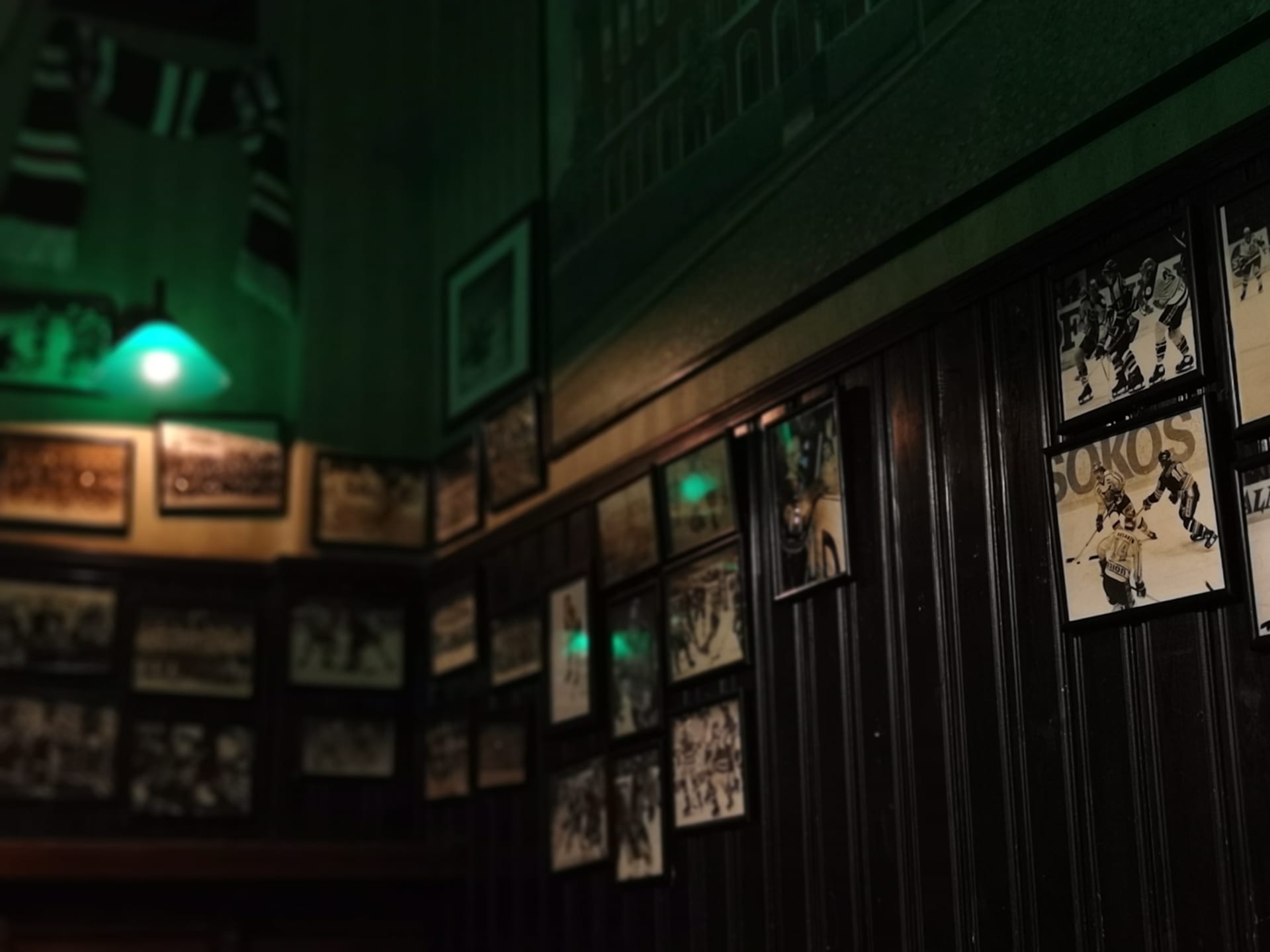 Hockey history can be seen on the pub walls.