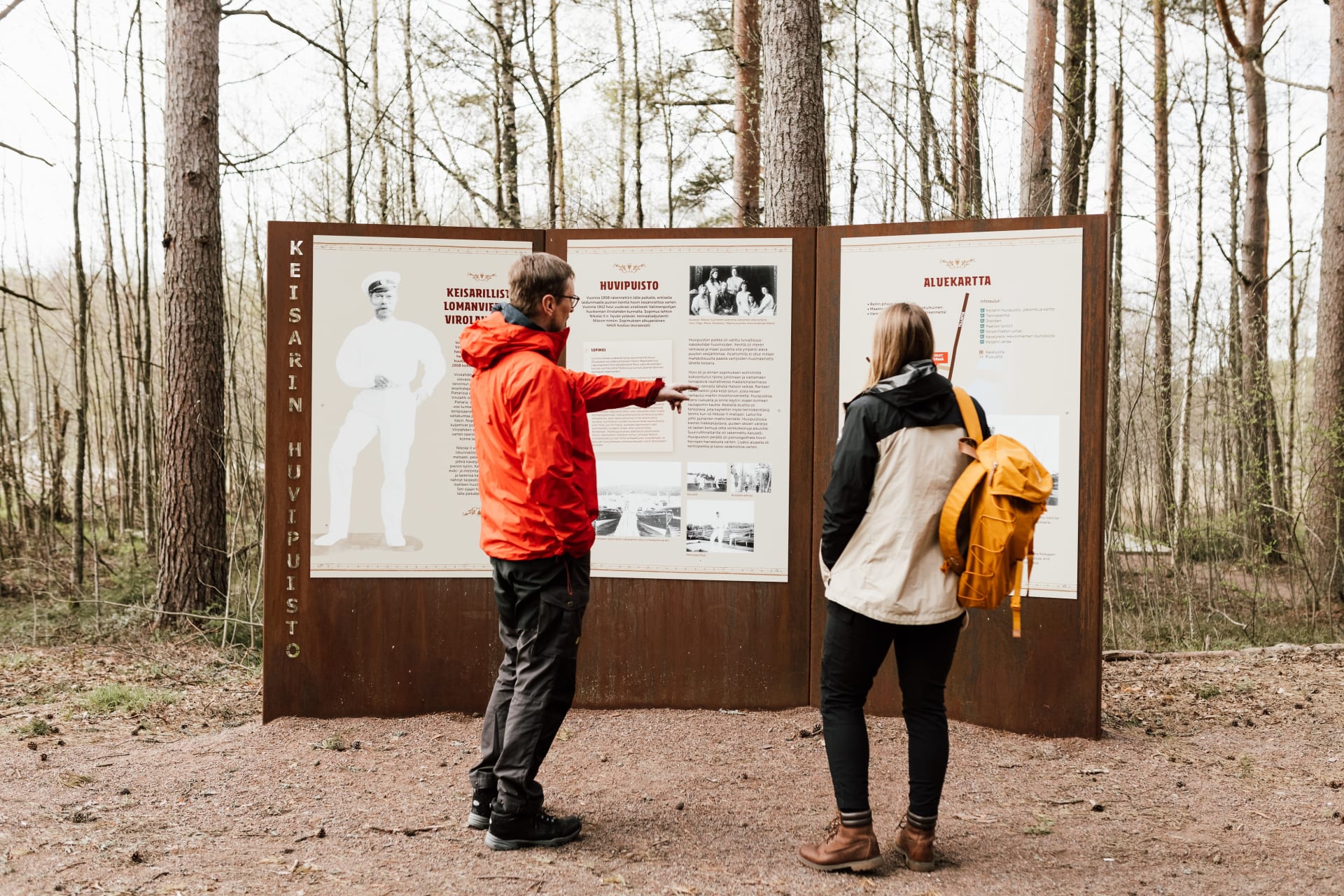 Information boards at Emperor's Amusement park