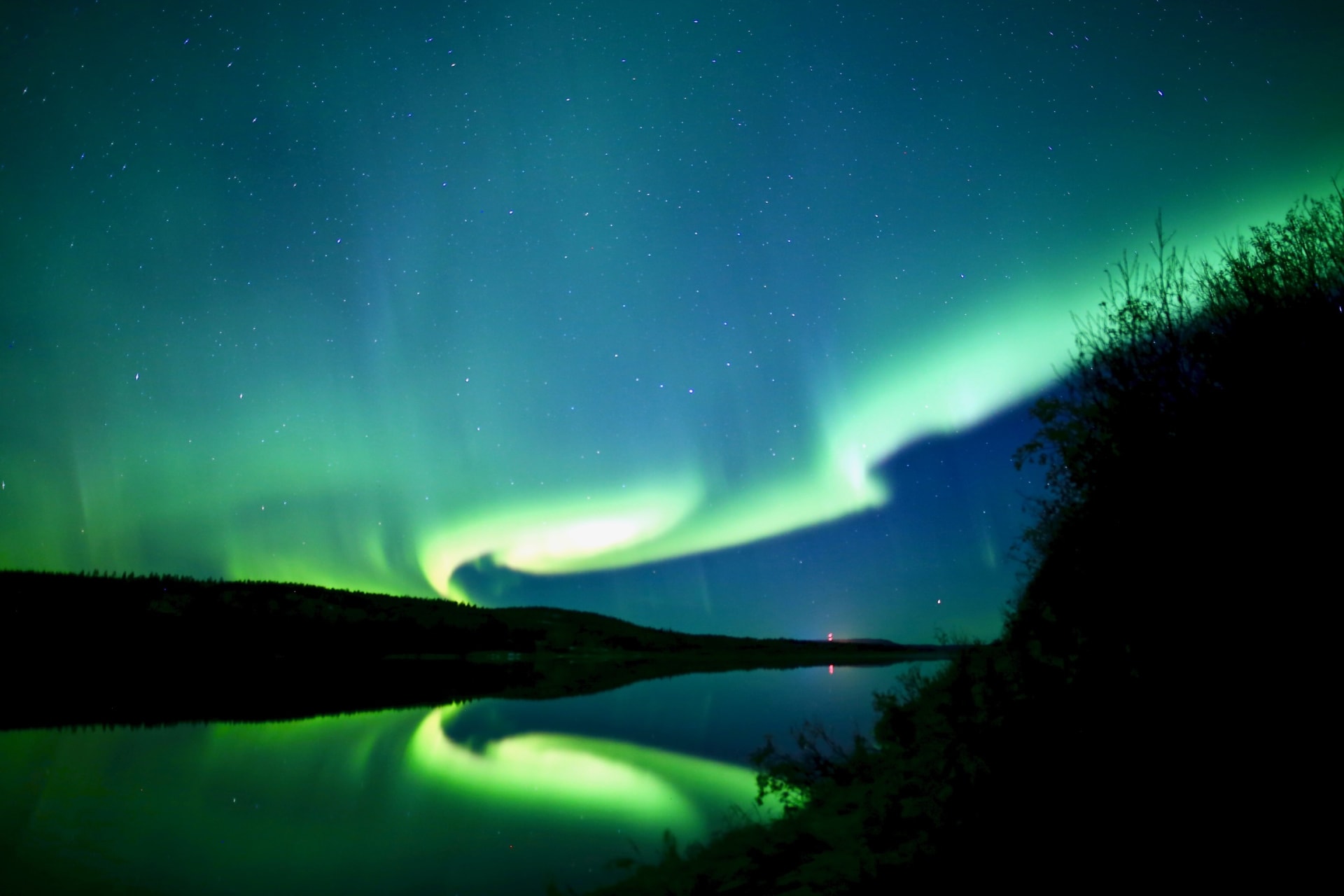 Auroras on the Ounasjoki River