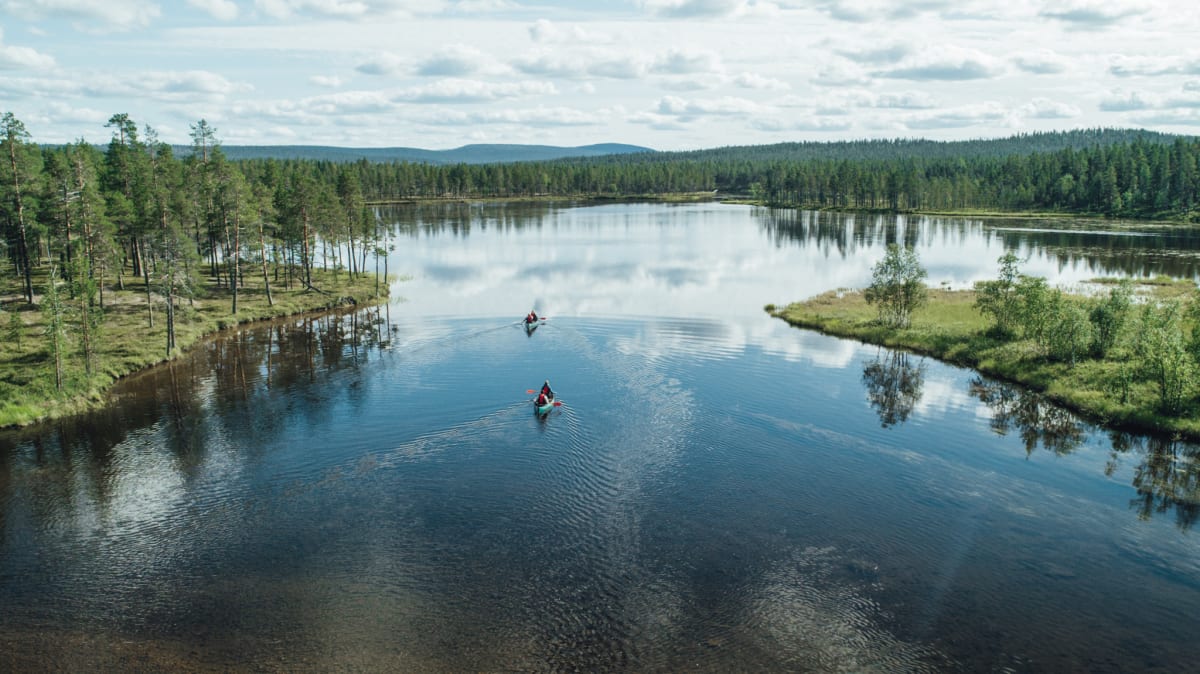 Canoe adventures Saariselkä Lapland