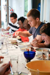 Meal after peat sauna